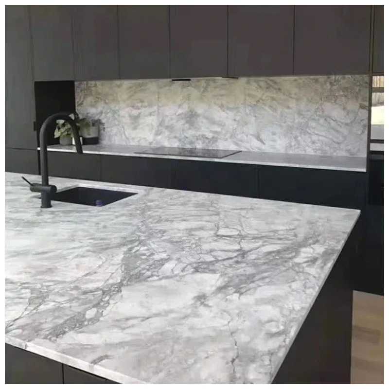 Super White Quartzite Island Countertop Super White Quartzite Island Countertop