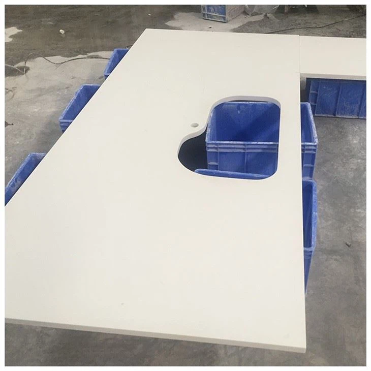 Glacier White Quartz Kitchen Countertops