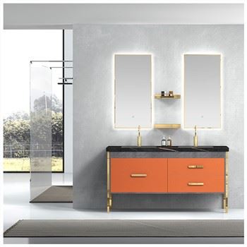 Gulvstående vaskeskab med bordplade