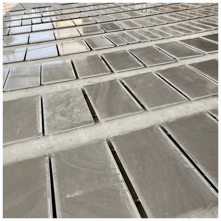 light grey limestone floor tiles
