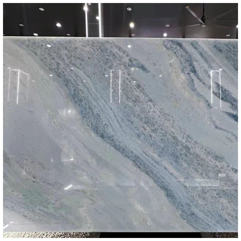 Blue Crystal Polished Marble Slab