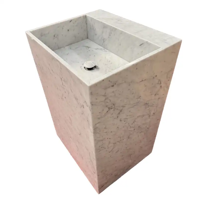 Carrara marmor piedestal vask