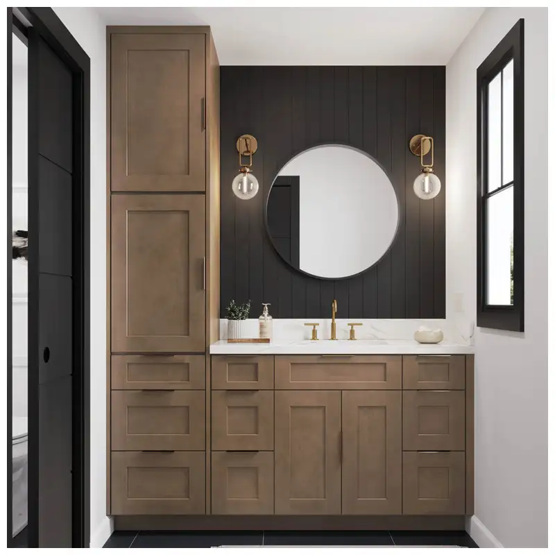 Custom Wooden Cabinets for Apartment Bathroom Designs Custom Wooden Cabinets for Apartment Bathroom Designs