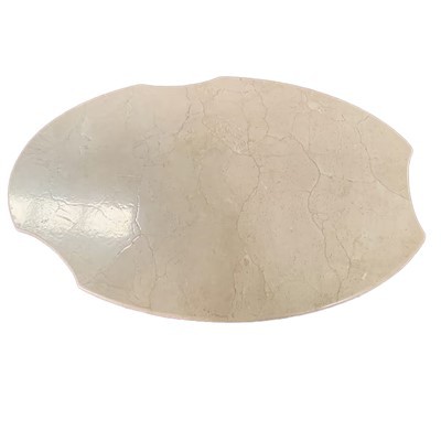 Sidebord i beige marmor